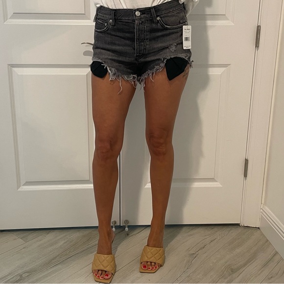 Never worn Free People denim shorts. - Picture 1 of 4